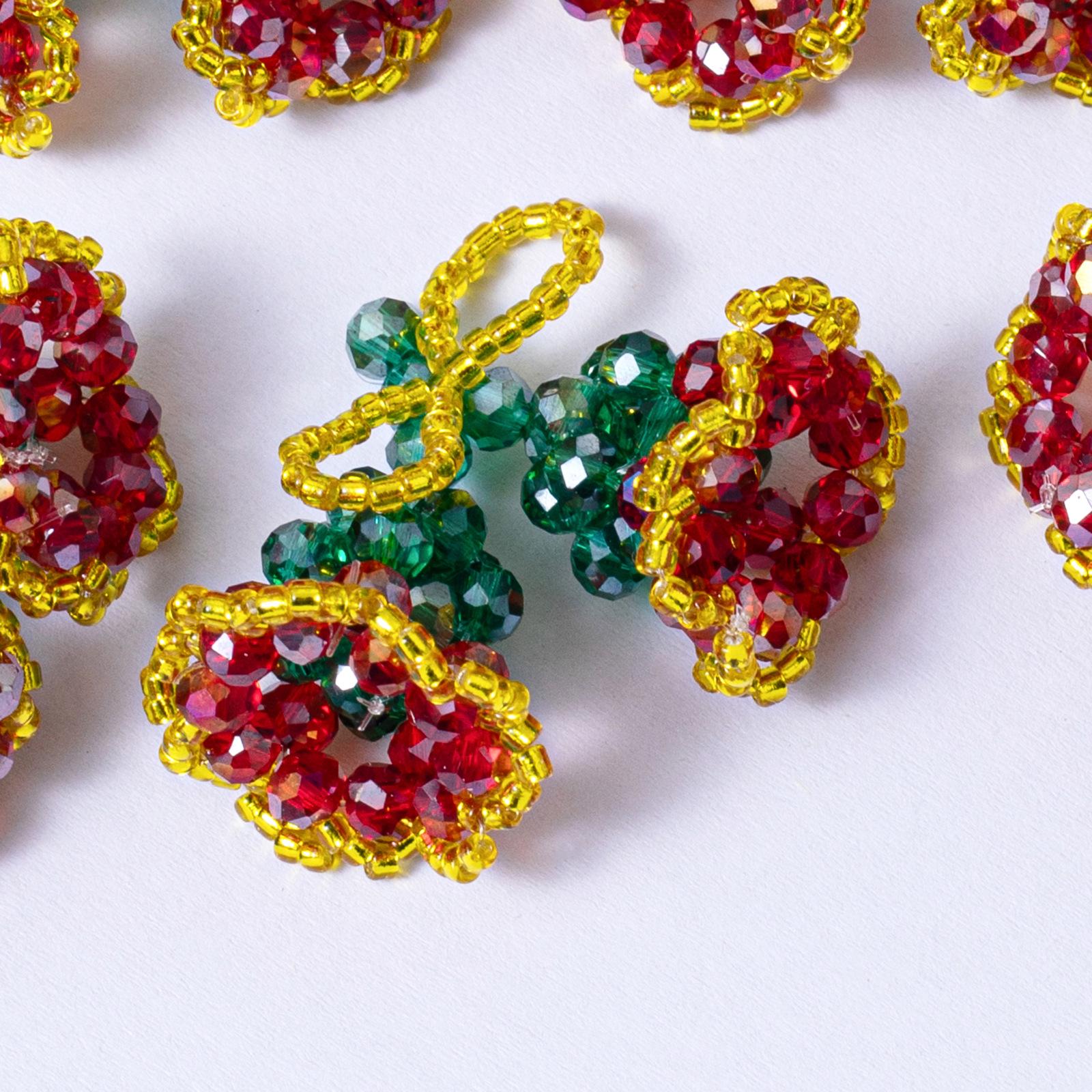 Праздничные серьги-подвески в виде рождественских колокольчиков и брелоки