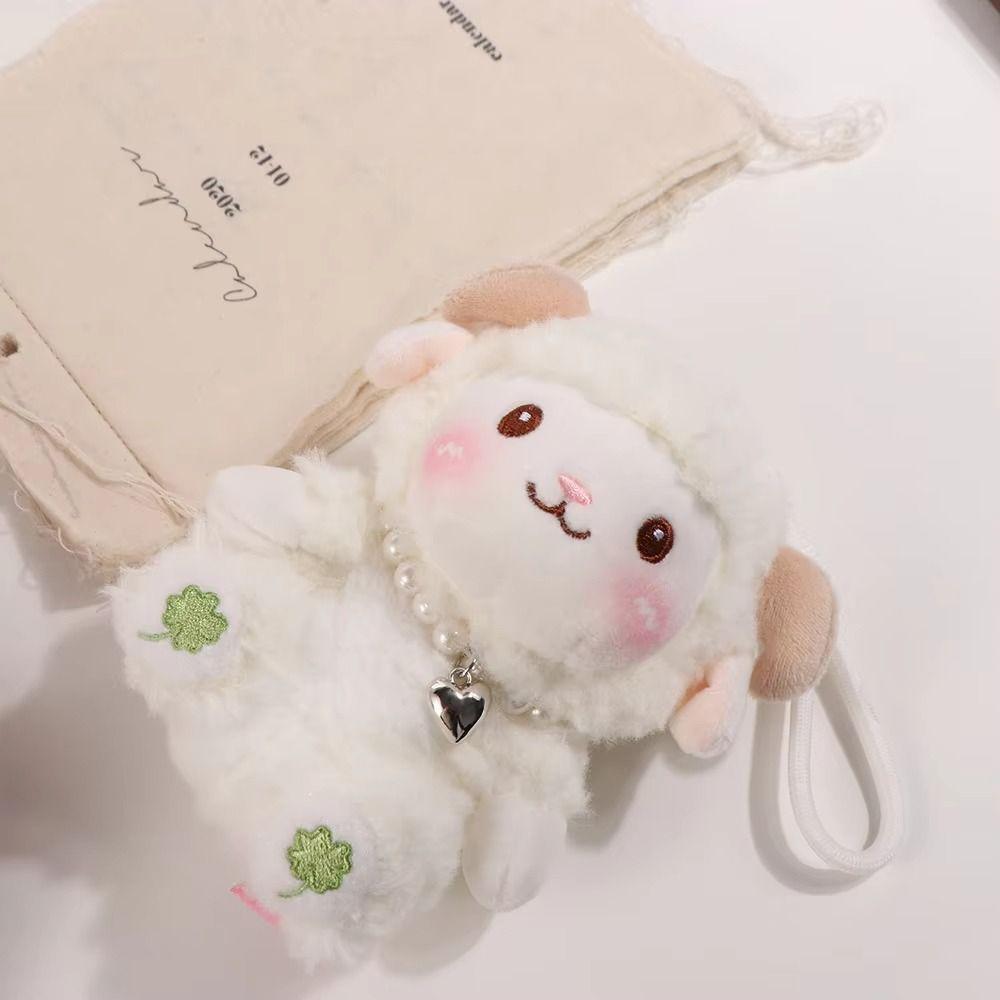 S Pp Cotton Plush Keychain Fluffy Soft Portable Collection Cartoon Sheep Doll Cartoon Animal Design Comfortable