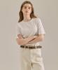 BASIC HOUSE Women'S Ribbed Short Sleeve T-Shirt White Lyts3201