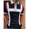 Men'S Polo Shirt Men'S Casual Short Sleeve Lapel T-Shirt 3D Printed Short Sleeve Zipper Polo