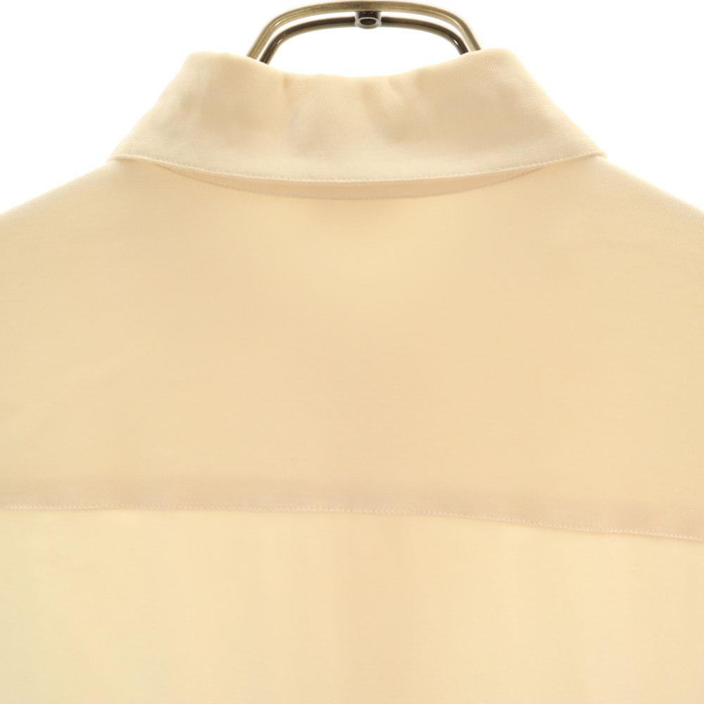 Hermes French Silk Blend Old Long Sleeve Shirt 38 Beige Women Used