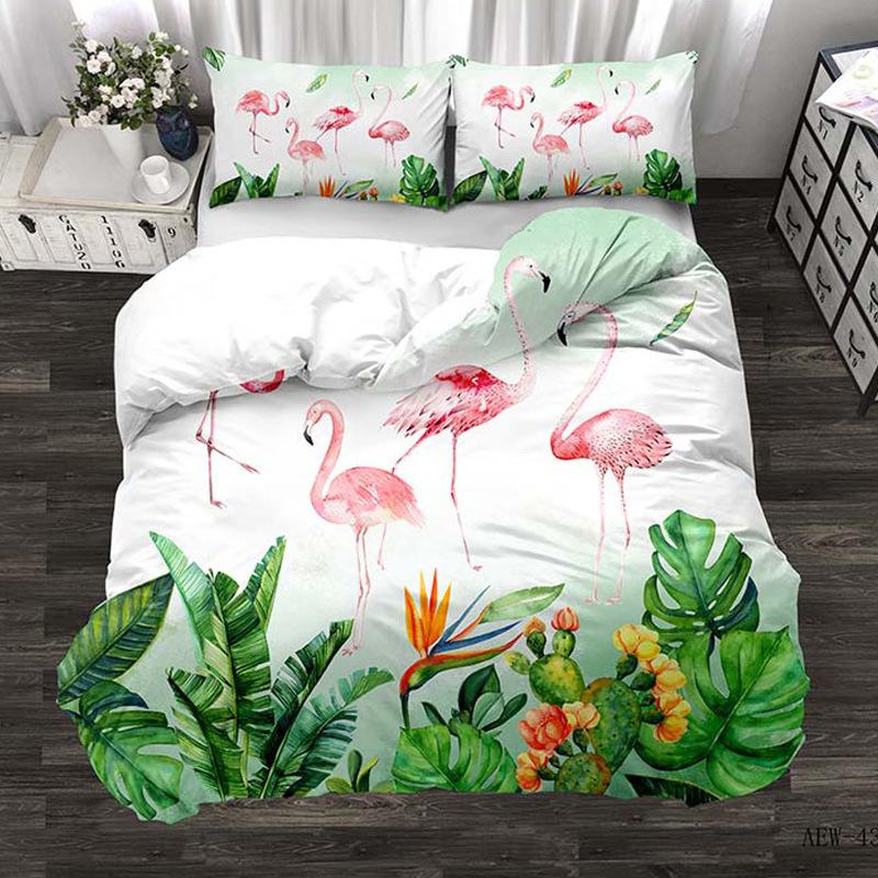 Three-Piece Digital Printing Bedding Quilt Cover Pillowcase