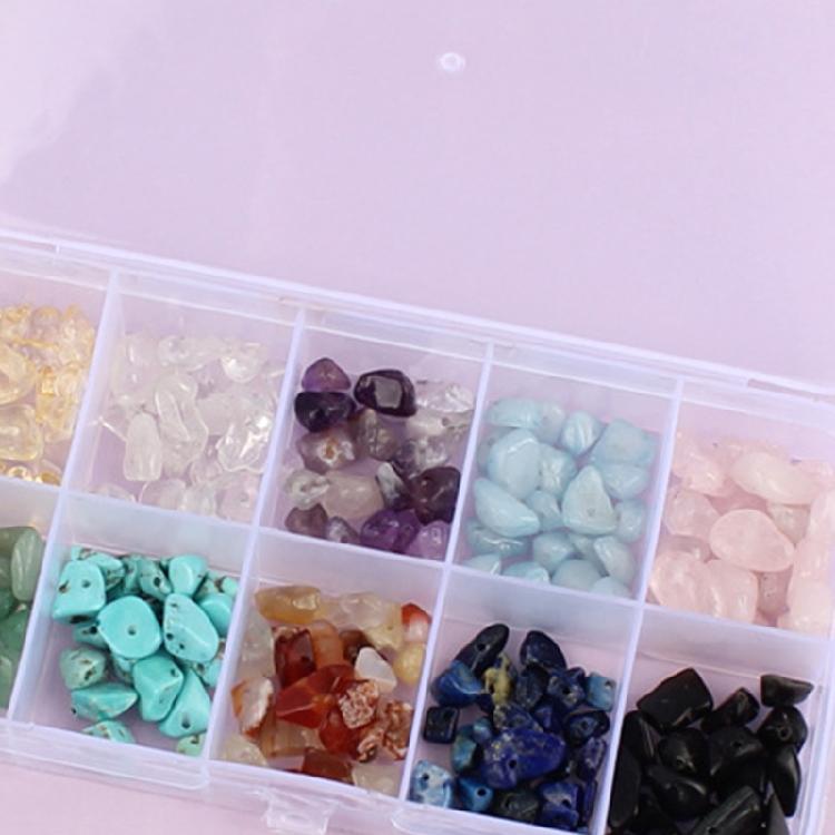 Irregular Natural Stone DIY Craft Accessories Combination Gemstone Beads 10 Grids  Bracelet Earring Making