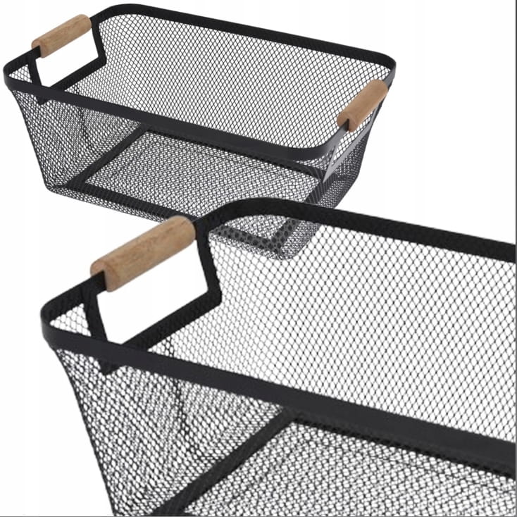 Aufbewahrungskorb 305x215x14cm Metall mit Holzgriff