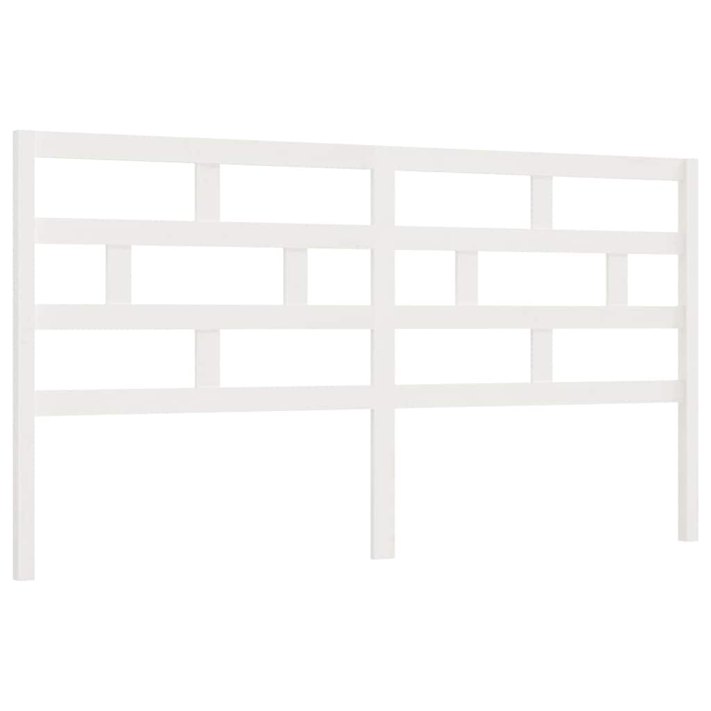 vidaXL Kopfteil Weiß 186x4x100 cm Massivholz Kiefer