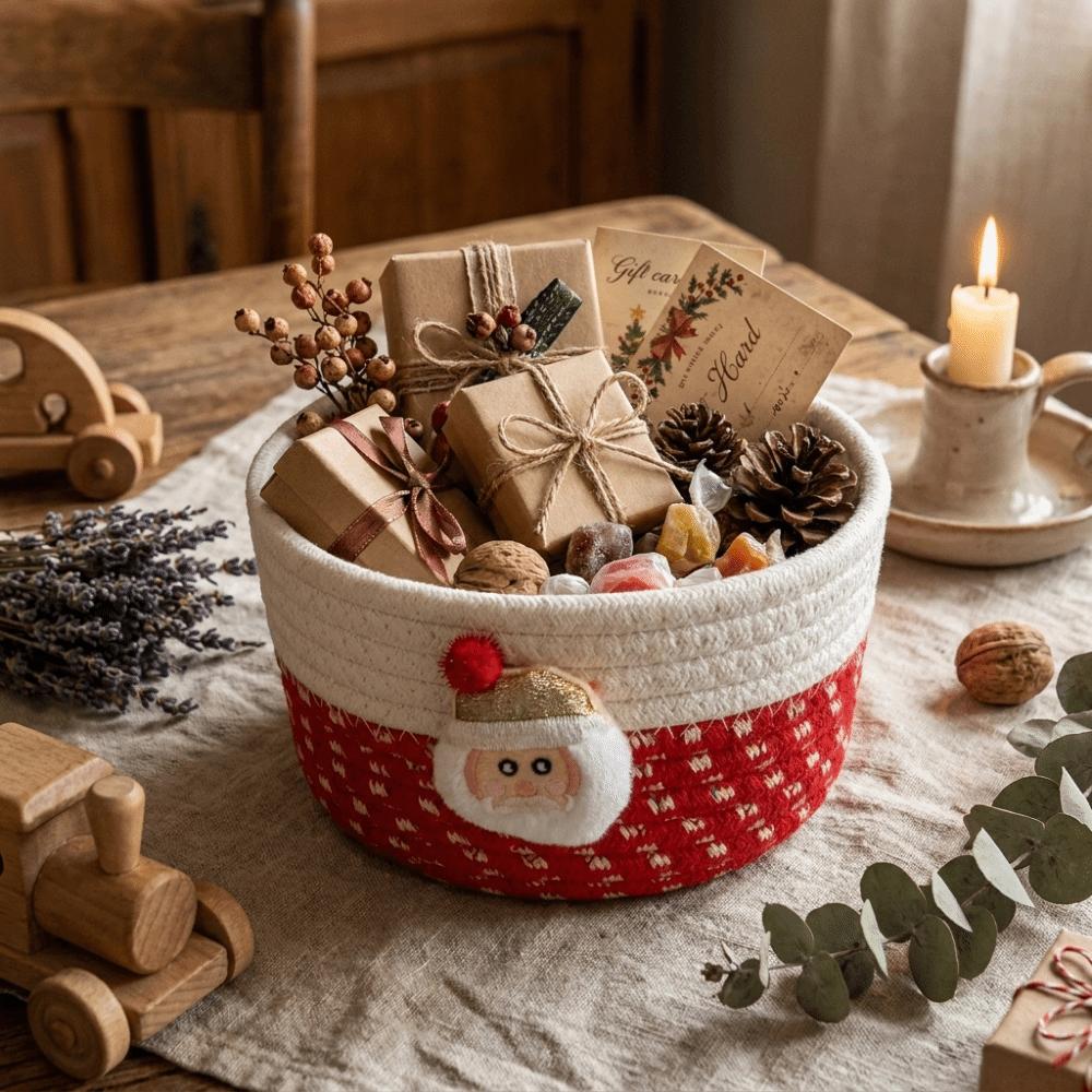 Multifunktionaler Schreibtisch-Organizer Weihnachtsmann Süßigkeiten-Aufbewahrungskorb Weihnachts-Aufbewahrungskorb Kinder