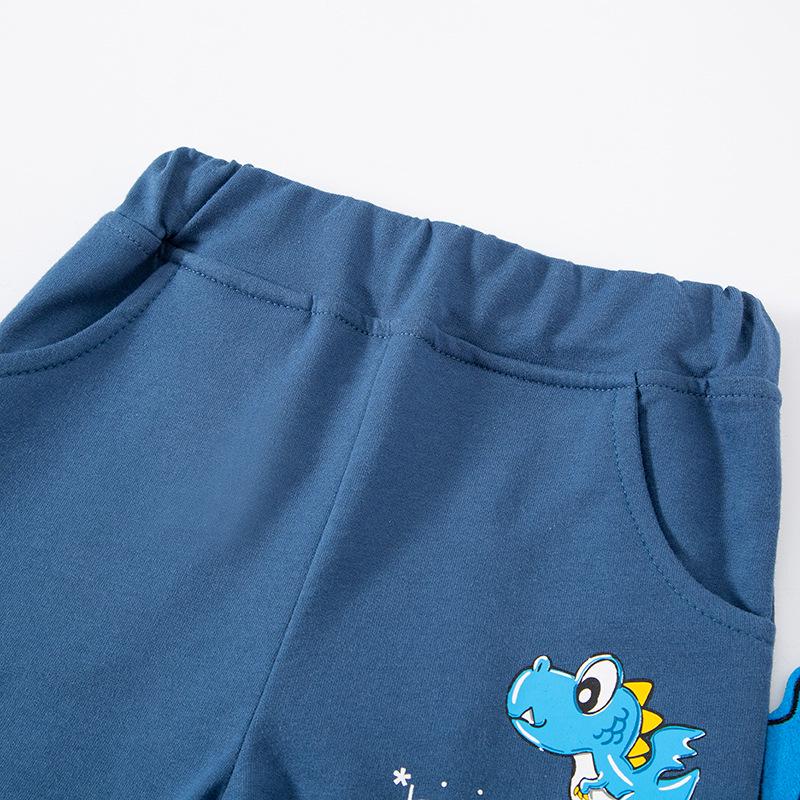 Betop 2025 Summer Boys' Dinosaur Cartoon Shorts for Children
