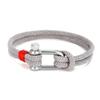 Männer Doppel Strang Armband Frauen Schäkel Seil Armbänder Outdoor Survival Armreif