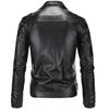 Neu Casual Revers Schlank Motorrad PU Leder Jacke Mantel Herrenbekleidung