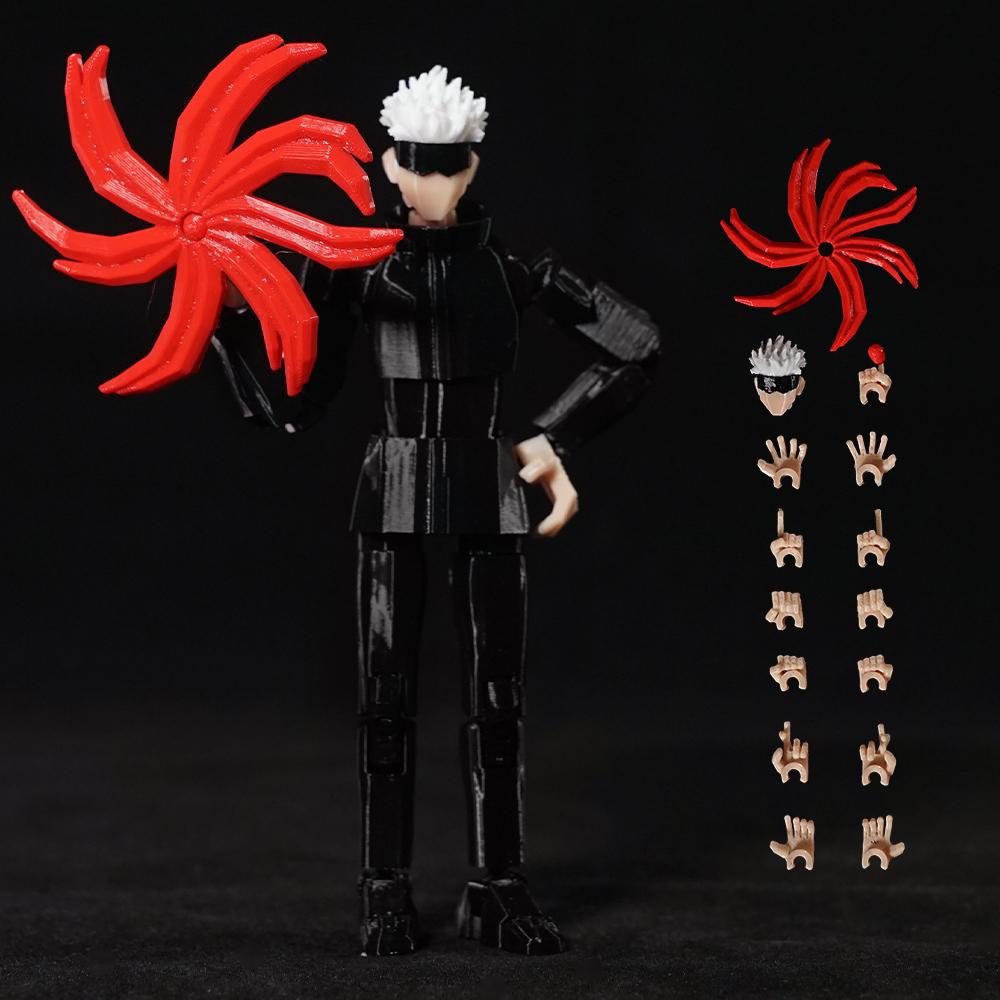 

3D Printed Gojo Satoru Jujutsu Kaisen Anime Multi-Jointed Shapeshift Toys Action Figures Mannequin Model Ornaments Gifts