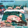 Custom Name 3PCS Fantasy Adventure Anya Bedding Set,Including  Duvet Cover And 2pcs Pillowcases Perfect for Bedroom,Dormitory,Fan Christmas gift