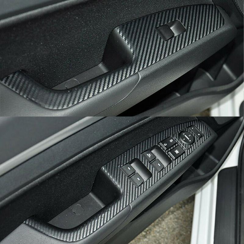 4pcs Door Window Lift Switch Panel Cover Trim Sticker Fit for Hyundai Elantra 2017 2018 LHD