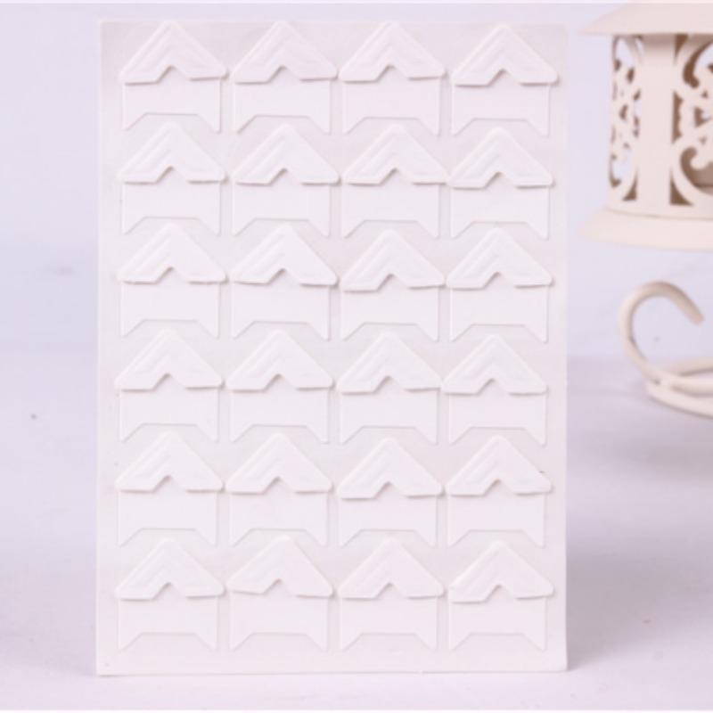 120Pcs/5 Sheets DIY Vintage Corner Kraft Paper Stickers for Photo Album Frame Decoration Scrapbooking Picture Protect Decor