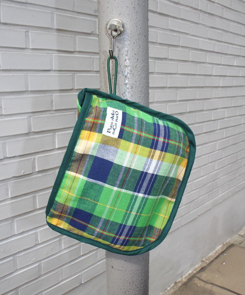 Pmco Check Button Packable Shoulder Bag (Green)