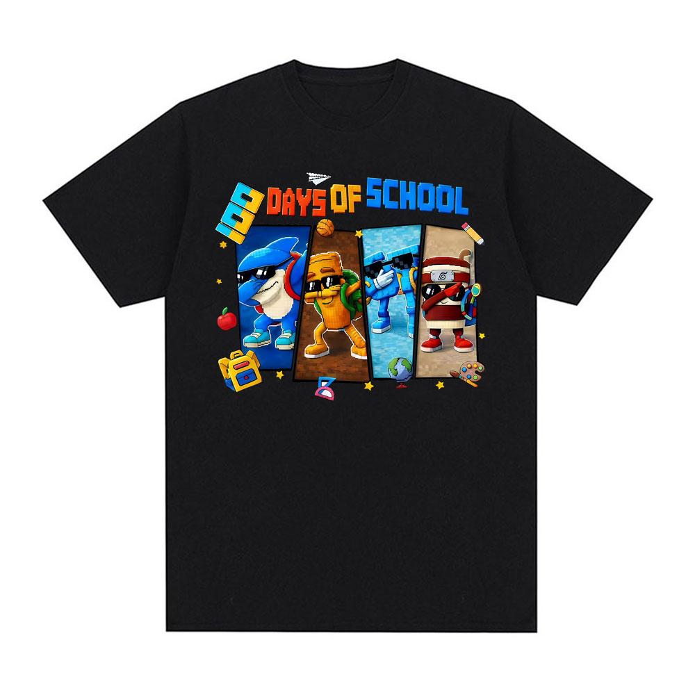 

100 Days of School Brainrot Graphic T Shirt Men s Clothing Summer Fashion Trend T Shirts Man Harajuku Vintage Oversized T-shi... S разноцветный