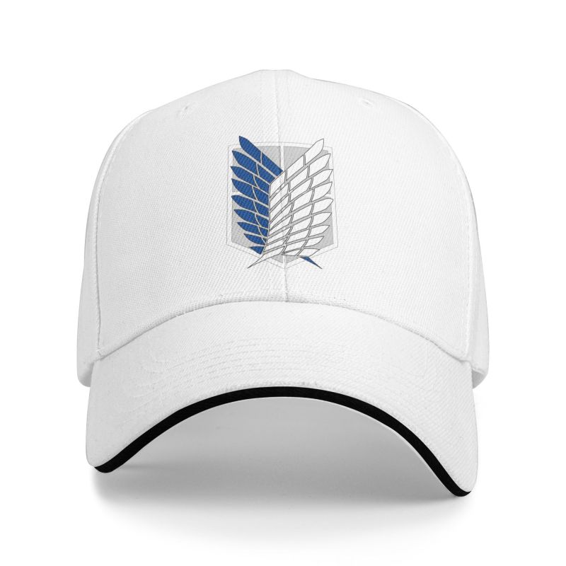 Attack On Titan Print Sandwich Baseball Caps Wings of Freedom Mikasa Snapback Hats Daily Bucket Cap Unisex Adjustable Hat