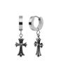 Acha S.Steel Cross Pendant Earrings _ Silver