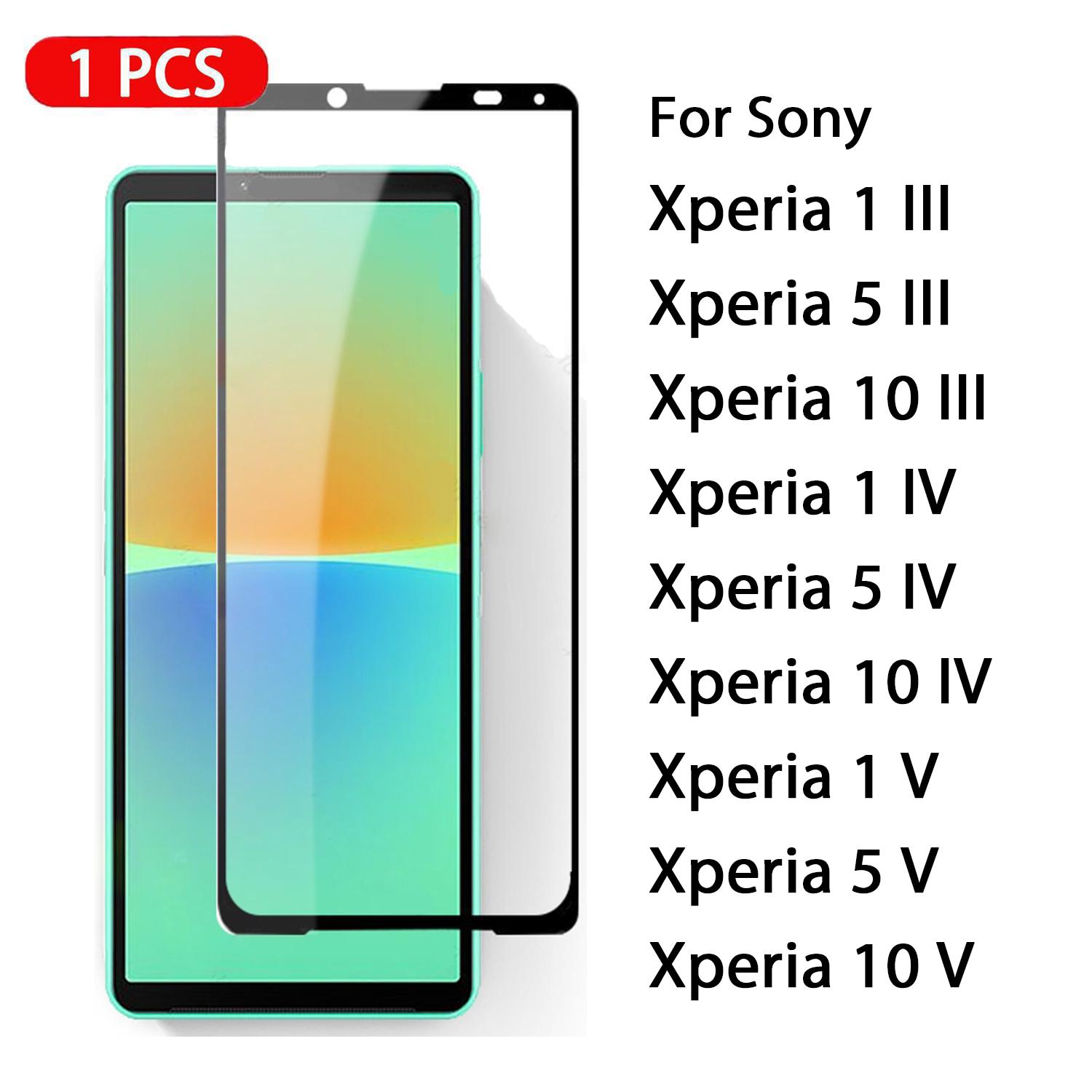 

1шт для Sony Xperia 1 5 10 II III IV V Стекло Полная крышка экрана Протектор Закаленное стекло Пленка