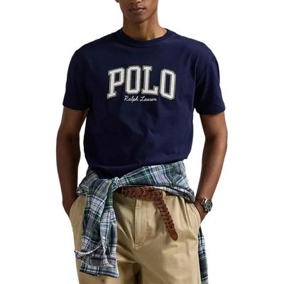 Polo Klassiek Katoenen Gebreid T-shirt met Korte Mouwen en Letterprint Heren tops 710981152-001