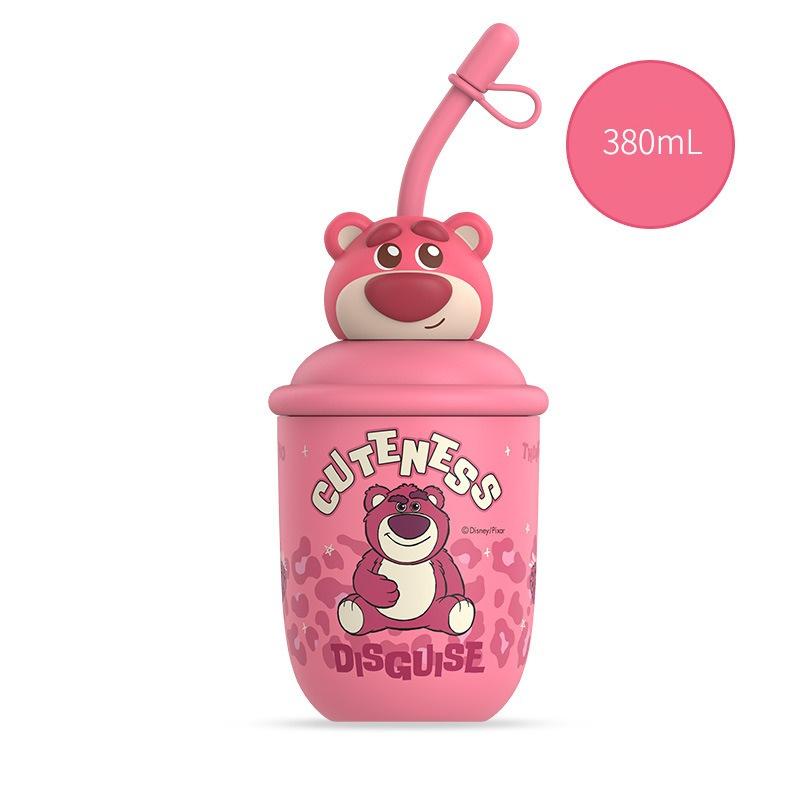 X&W 380ML Hello Kitty Insulated Bottle Stainless Steel Cartoon Beverage Cups Portable Milk Tea Straw Cup with Cute 3D Doll Lid