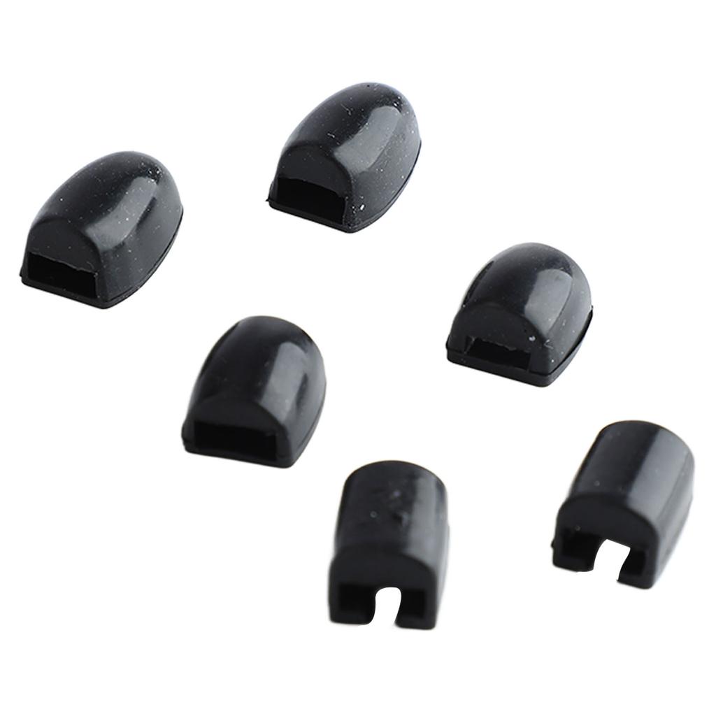 6Pcs Saxophone Key Risers Silicone Comfortable Cushioning Saxophone Finger Pad Sax Thumb Pad Black