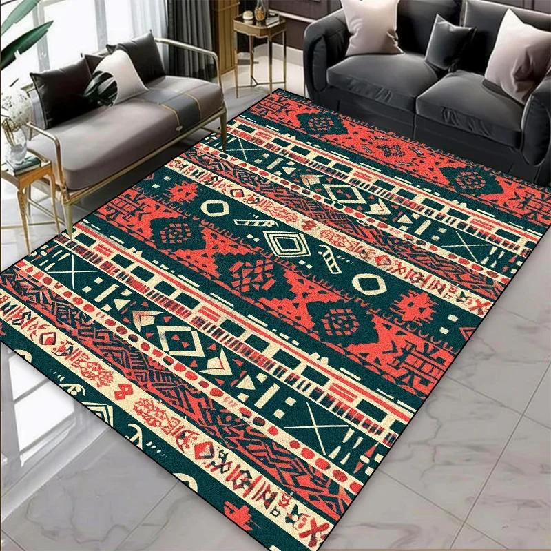 Modern Abstract Area Rug Large Size High-Density Washable Non-Slip Carpet Easy Clean Floor Mat Soft Home for Living Room Bedroom