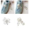 2Pcs Artificial Pearls Shoe Charm Pearls Tassels Shoe Buckles Clips Decorations Accessories for Sneakers Embellishments