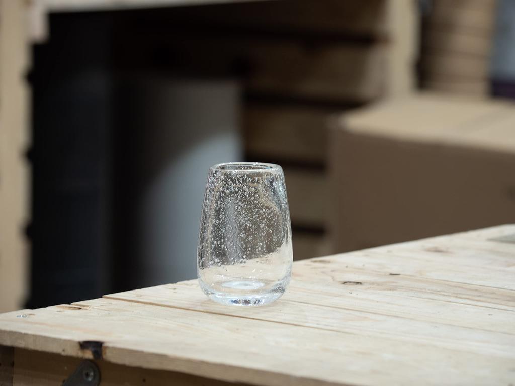 FOYER Clear Glass Flower Vase, 10cm H X 7cm W, 2c00025CL F