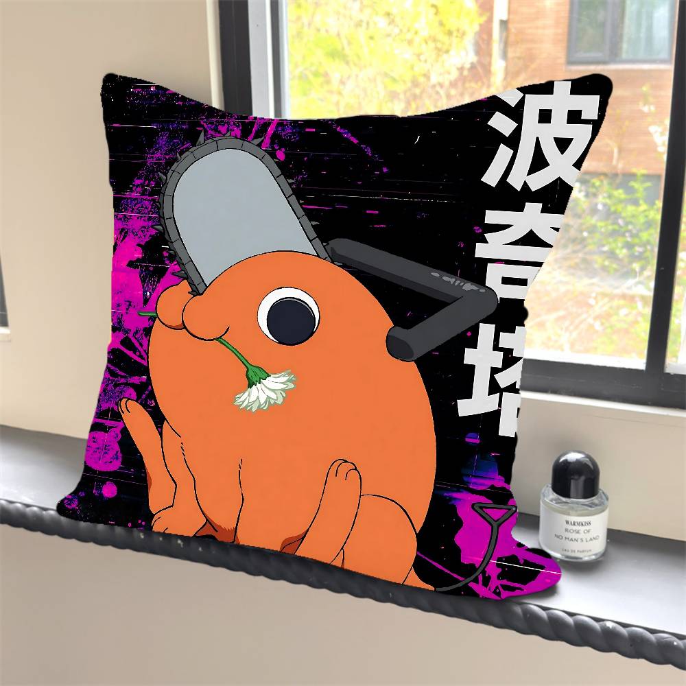 1 szt. GORĄCY Anime Chainsaw Man Film Łuk Reze Poszewka na poduszkę Kwadratowa Sypialnia Sofa Rekreacja Komfort Poduszka Samochód Dekoracja Domu