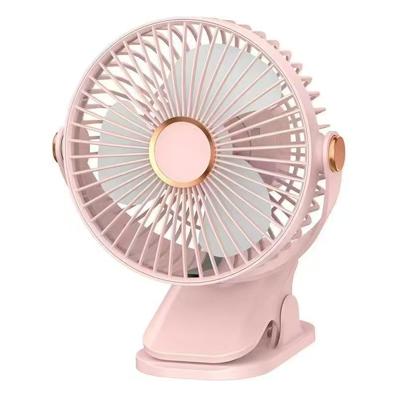 Rechargeable Portable Clip Fan - USB Desk & Dorm Fan for Home, Office, Bedside, Outdoor 1 розовый
