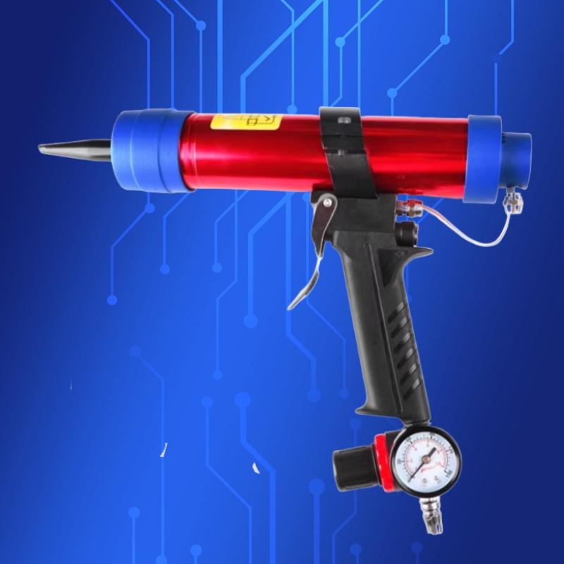 Professional Pneumatic Caulking Gun Air Powered Sealant Applicator for Silicone Construction Adhesive Hard Soft Sealants