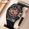 Men's Watch Calendar Chronograph Multifunctional Quartz Watch Hollow Dial Waterproof Luminous Watch Merchant