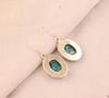 Solid 925 Sterling Silver Blue Copper Turquoise gemstone Handmade designer Women Dangle Earring Jewelry