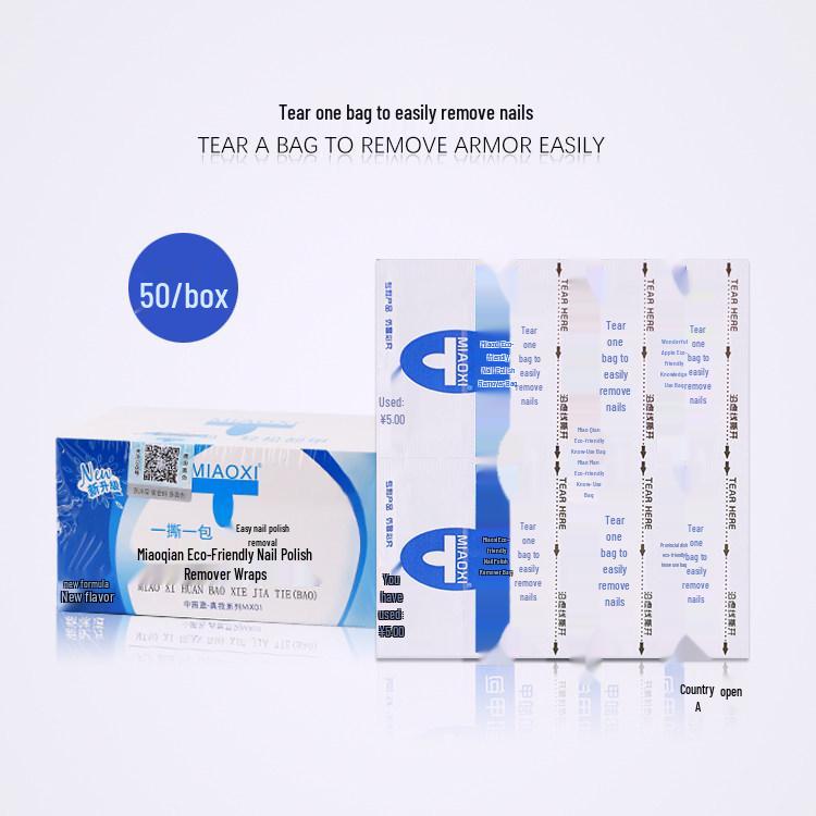 Eco-Friendly Nail Polish Remover Kit: Gel Polish Tools, Disposable Cleaning Wipes, Alcohol Remover Pads.