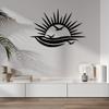 Metal Sunrise Wall Art 3D Coastal Seagull Sculpture Home Decor