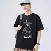 Printed Ins Short-sleeved T-shirt Men's Slim Tide Summer New Trend Round Neck Men's Cotton