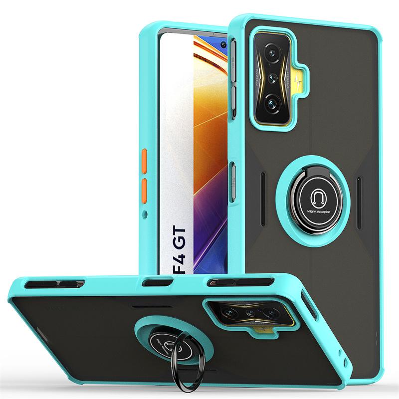 

Для Xiaomi POCO F4 GT Чохол Протиударний Броньований Матовий Чохли Для Poxo Poko Pocco Little F4GT F 4 GT Магнітний Тримач Кільце Підставка Кришка For Poco F4 GT