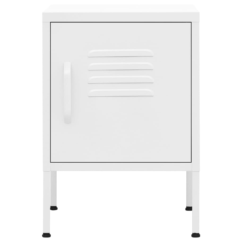 Nightstands 2 pcs White 35 x 35 x 51 cm Steel