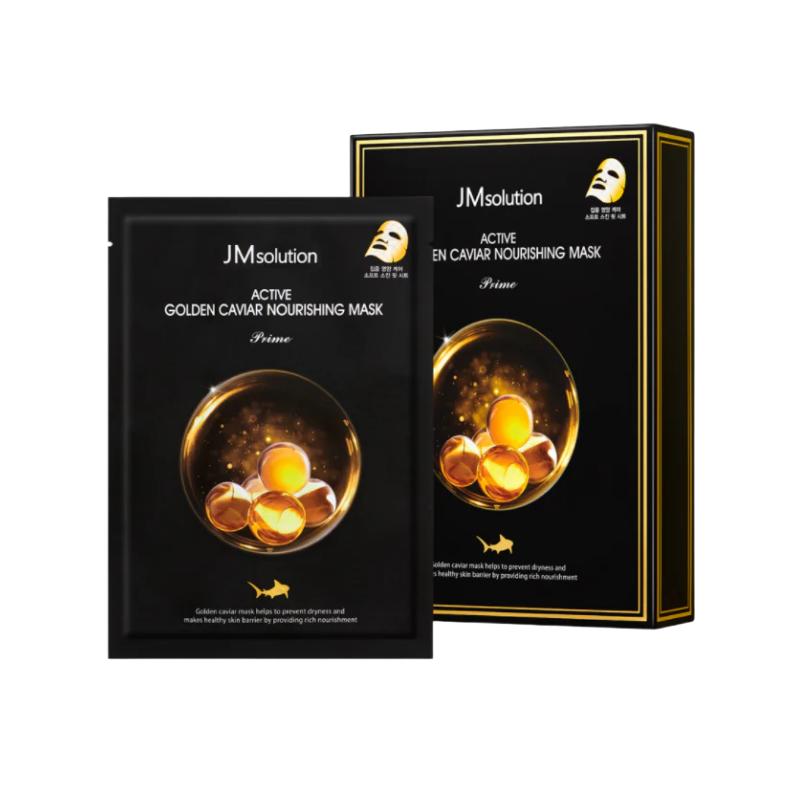 [JMsolution] Active Golden Caviar Nourishing Prime Mask 30ml (Set of 10EA) - Professional High-Concentration Vitality & Luminous Care
