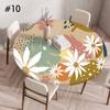 Round Table Cover for Kitchen Dining Table Waterproof Stretchable Tablecloth Stain-Resistant Round Table Mat Wedding Party Home