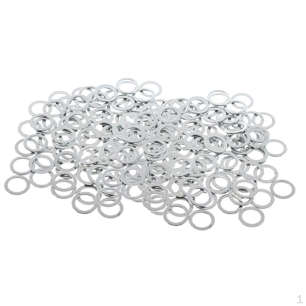 200pcs Longboard Truck Axle Washers Wear-Resistant Ring Skateboard Parts Silver