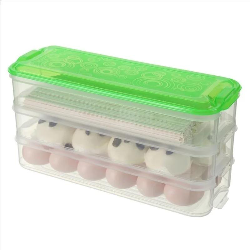 Refrigerator Food Storage Bins Storage Box Food Containers with Lid for Kitchen Fridge Cabinet Organizer