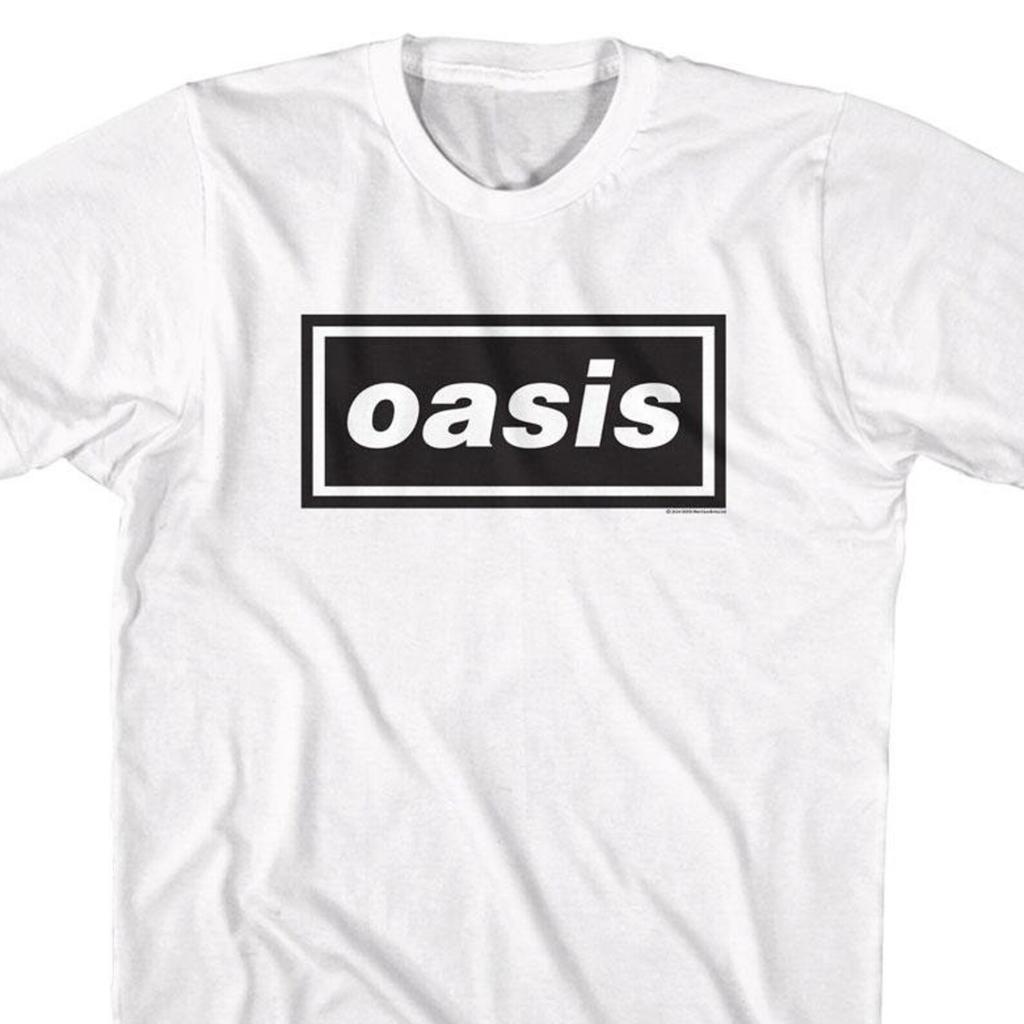 Oasis Rectangular Logo White Shirt