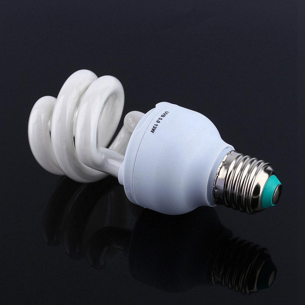 13W UVB 5.0 E27 Base Energy Saving Tortoise Snake Reptile Light Bulb UV Lamp HG