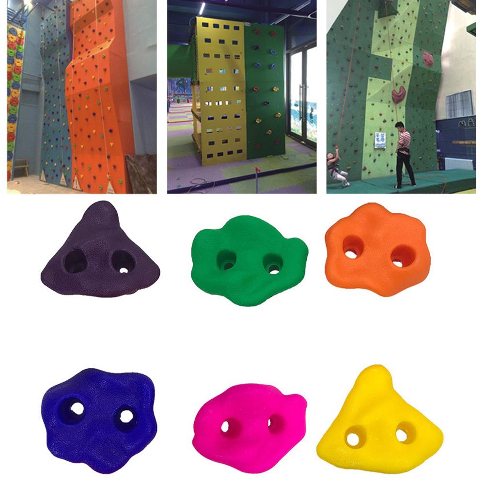 10Pcs Multi Colour Textured Climbing Rocks Wall Stones Kids Assorted Kit Bolt