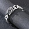 Stainless Steel Lion Charm Bracelet Men With Shiny Curb Chain Jewelry for Male Street Rock Jewelry