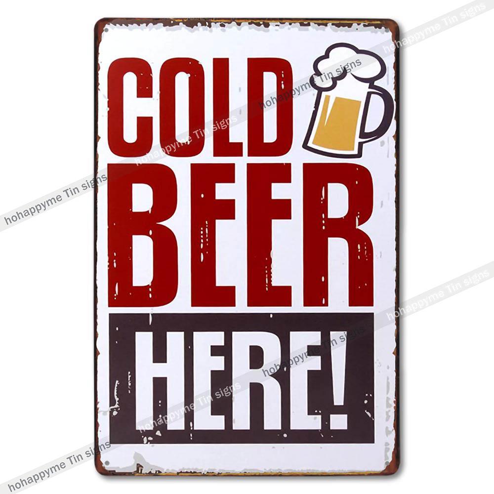 Retro Collectible Beer Tin Sign Metal Plaque Man Cave Garage Shed Decoration - 8x12in 20x30cm