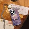 Mystical Purple Lotus Phone Case for IPhone 17AIR 16E 16 15 14 13 12 11 17 Pro Max Plus Double-layer Back Cover