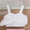 Girls Fashion Suit Summer Children's Multi-colored Suit Bow Halter with Trouser Skirt Suit