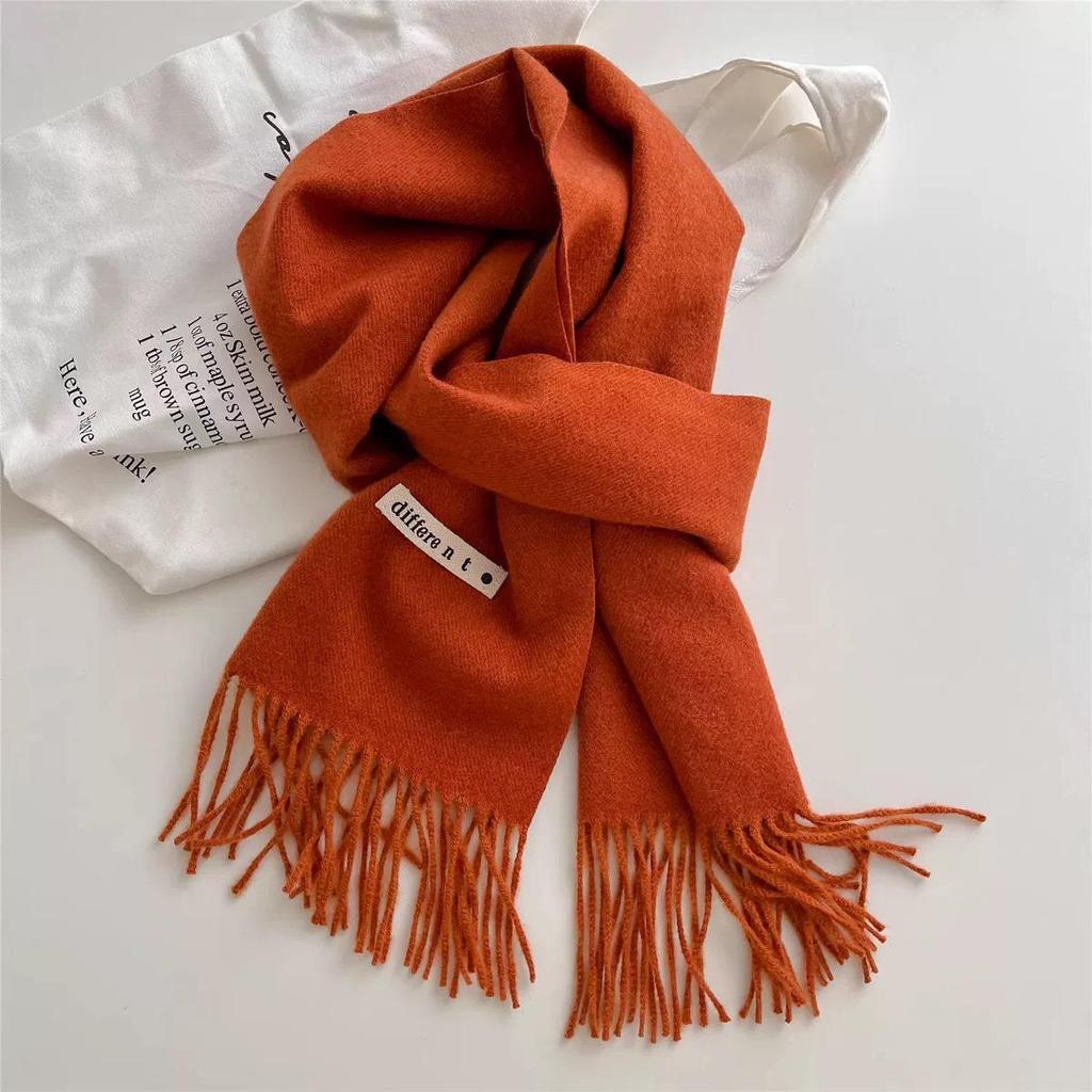 Unisex Ciepły Długi Szalik: Wszechstronny szal w jednolitym kolorze na jesień i zimę